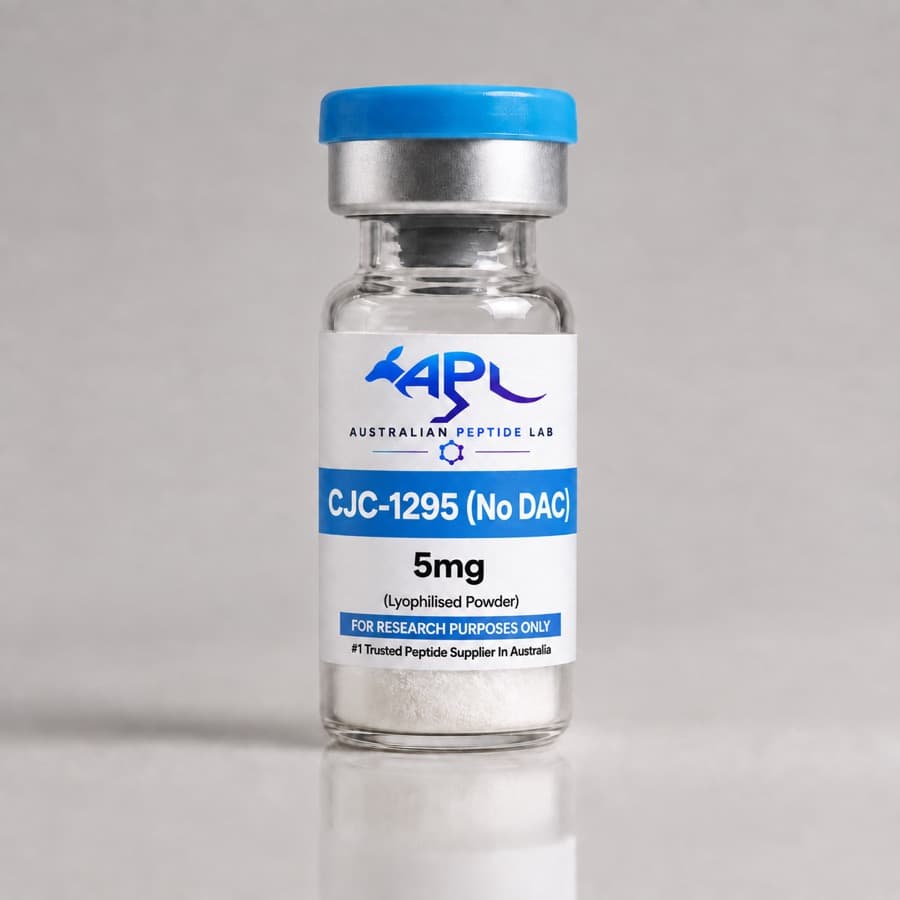CJC-1295 (No DAC) lyophilised research peptide vial — Australian Peptide Lab