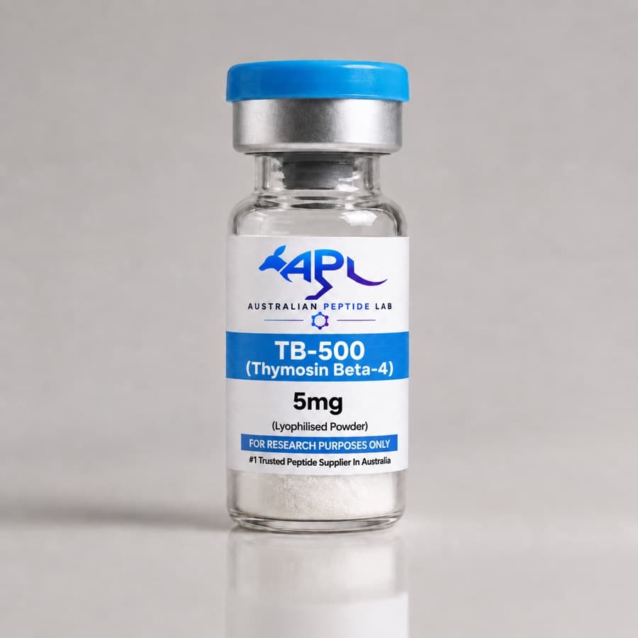 TB-500 (Thymosin Beta-4) lyophilised research peptide vial — Australian Peptide Lab