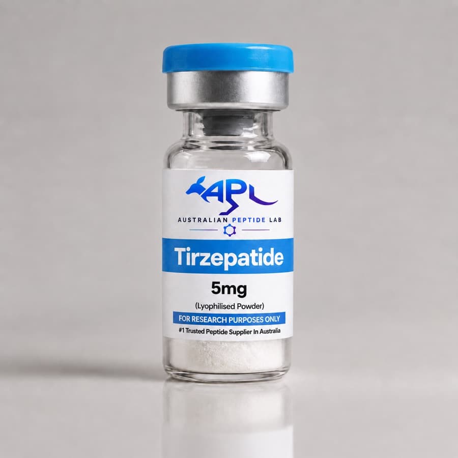 Tirzepatide lyophilised research peptide vial — Australian Peptide Lab